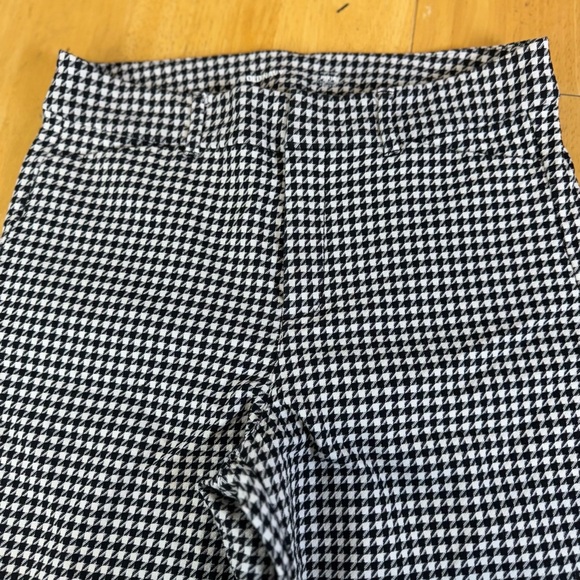 Old Navy Women's Black & White Plaid Ankle Pants Casual Size 10 High Waist - Picture 5 of 10